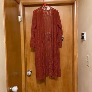LuLaRoe Sarah Lace Duster Medium